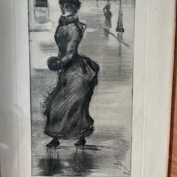 Frame with Parisian 1900 scene - Picture 4 of 8